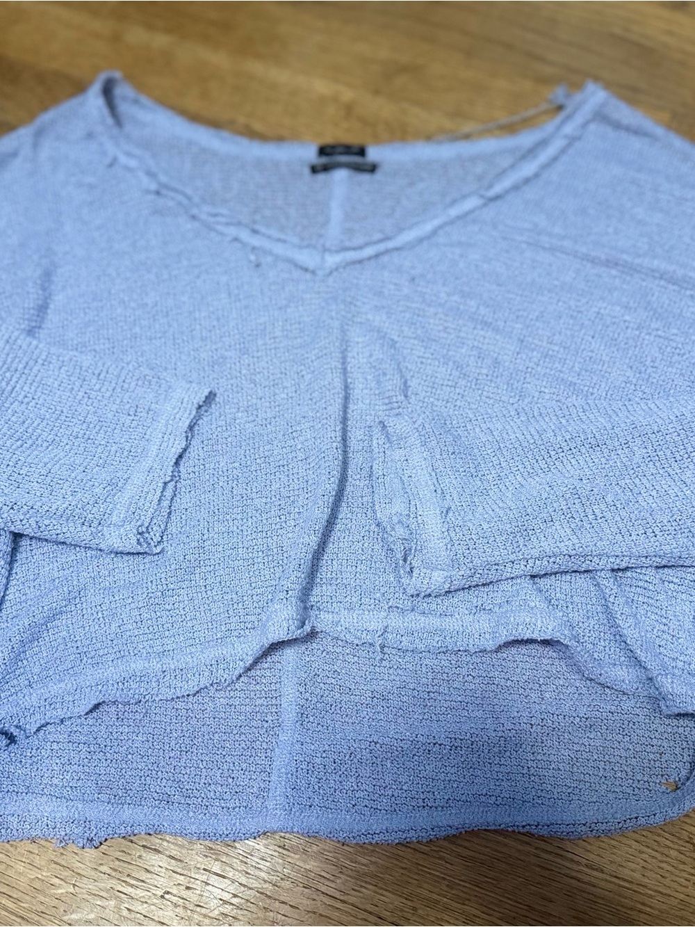 Out From Under Distressed Sheer Long Sleeve
